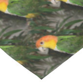 竹の木の付いた白い腹の付いたカイケの鸚鵡 テーブルクロス (アングル)