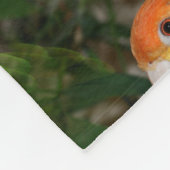 竹の木の白いベリーズ・カイケ・オウム フリースブランケット (角)