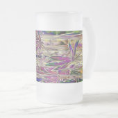 竹の木デジタル絵画オリジナルアートガラス フロストグラスビールジョッキ (正面右)