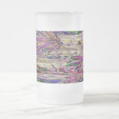 竹の木デジタル絵画オリジナルアートガラス フロストグラスビールジョッキ (中央)