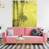 竹の枝のシルエット紙 キャンバスプリント (インサイチュ (リビング))