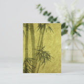 竹の枝のシルエット紙 ポストカード (スタンド正面)