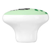 竹の棒モノグラムのかわいいリトルパンダ セラミックノブ (側面)