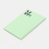 竹の棒モノグラムのかわいいリトルパンダ ポストイット (アングル)