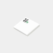 竹の棒モノグラムのかわいいリトルパンダ ポストイット (アングル)