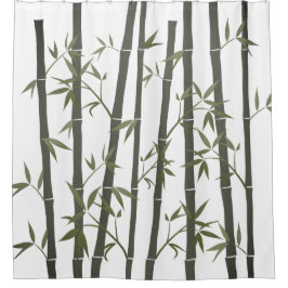 竹の植物自然 シャワーカーテン