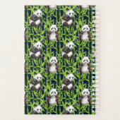 竹の水彩模様のパンダ プランナー手帳 (裏面)