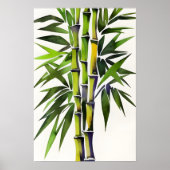 竹の水彩画 ポスター (正面)