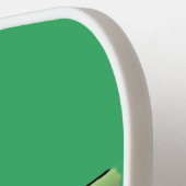 竹の漫画の上の可愛い笑顔のナマケモノイラストレーション ピックルボールラケット (左詳細)