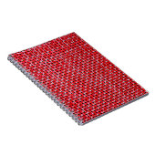 竹の籐のシームレスなテクスチャを赤く織る ノートブック (右側)