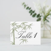 竹の美しい結婚のテーブル番号 ポストカード (スタンド正面)