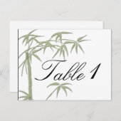竹の美しい結婚のテーブル番号 ポストカード (正面/裏面)