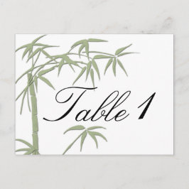 竹の美しい結婚のテーブル番号 ポストカード
