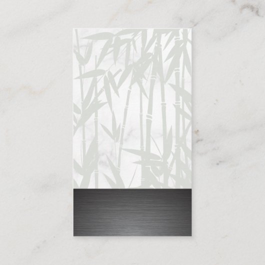竹の背景 | ヒーリングハンズロータスアイコン 名刺 (裏面)