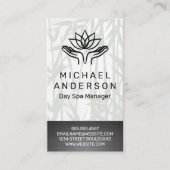 竹の背景 | ヒーリングハンズロータスアイコン 名刺 (正面)