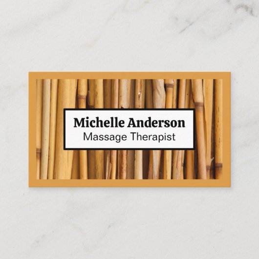 竹の背景 名刺 (正面)