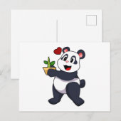 竹の花のパンダ ポストカード (正面/裏面)