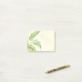竹の茎と葉プリント、全体の上 – 4x3 ポストイット (デスク上)
