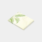 竹の茎と葉プリント、全体の上 – 4x3 ポストイット (アングル)