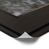 竹の葉フェイク窓の錯覚24x24黒 ポスター (角)