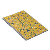 竹の葉ヴィンテージ模様 ノートブック (右側)