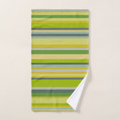 竹はっきりした色数々のストライプ-モダン バスタオルセット (ハンドタオル)