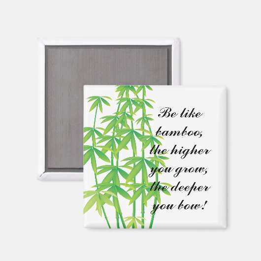 竹やる気を起こさせる引用文 マグネット (正面/裏面)