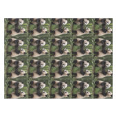 竹よくはしゃぐの森の中のベビーのパンダ テーブルクロス (正面(横))