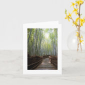 竹を抜ける道 – 京都嵯峨野 カード (黄色い花)