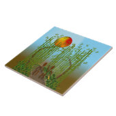 竹を食べる タイル (側面)