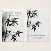 竹アジアのインクスケッチイヤリングディスプレイカード (正面&裏面)