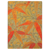 竹アート自然ヴィンテージプリントオレンジ クリップボード (裏面)