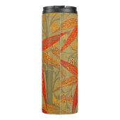 竹アート自然ヴィンテージプリントオレンジ タンブラー (裏面)