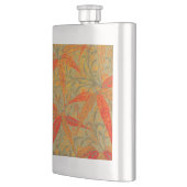 竹アート自然ヴィンテージプリントオレンジ フラスク (左)