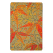 竹アート自然ヴィンテージプリントオレンジ ミニクリップボード (裏面)