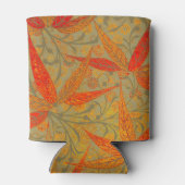 竹アート自然ヴィンテージプリントオレンジ 缶クーラー (裏面)