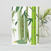 竹イラストレーション招待状 招待状 (スタンド正面)