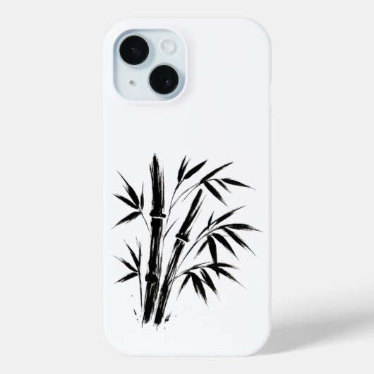 竹インクイラストレーション – 禅デザインオン Case-Mate iPhoneケース (裏面)