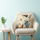 竹エレガント墨文芸者 クッション (椅子)