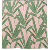 竹エレガント葉デザイン シャワーカーテン (正面)