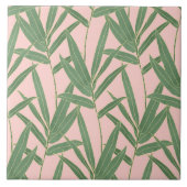 竹エレガント葉デザイン タイル (正面)