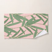 竹エレガント葉デザイン バスタオルセット (ハンドタオル)