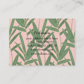 竹エレガント葉デザイン 名刺 (裏面)