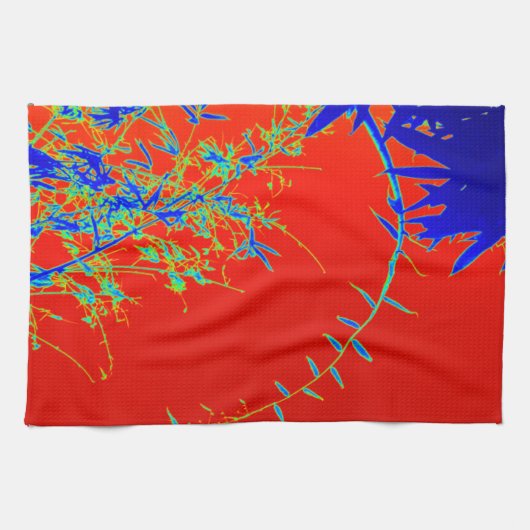 竹カラフル波 キッチンタオル (横)