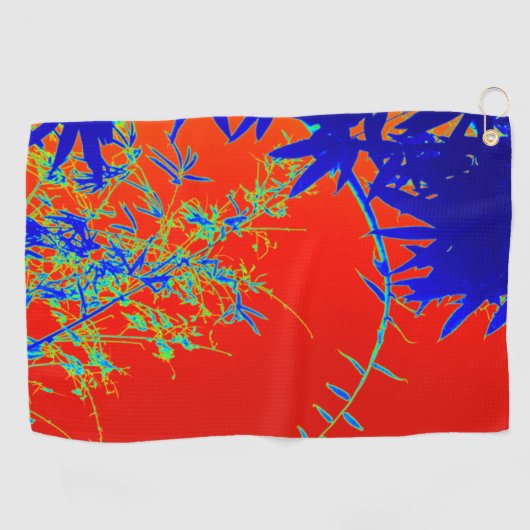 竹カラフル波 ゴルフタオル (横)