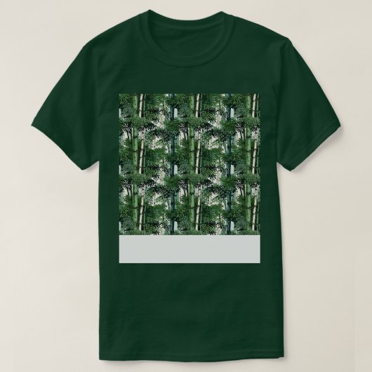 竹シームレスパタ中国のーンAsian Japan Tree E Tシャツ (デザイン正面)