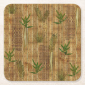 竹タパクロス スクエアペーパーコースター (正面)