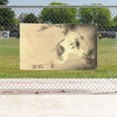 竹ビ日本のニ旗のモンキーW/グロメット 横断幕 (インサイチュ)