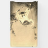 竹ビ日本のニ旗のモンキーW/グロメット 横断幕 (縦)