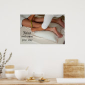 竹マッサージ脚 ポスター (キッチン)